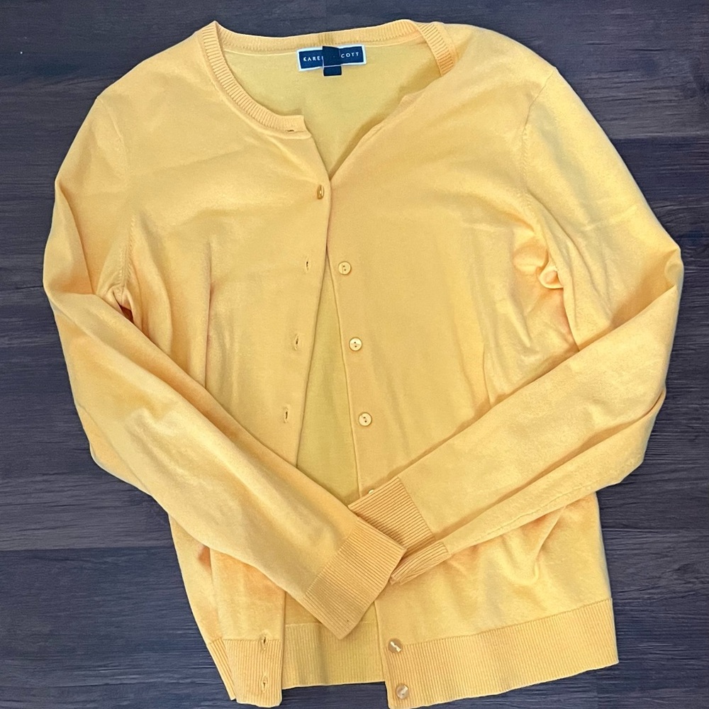 Karen Scott Button Up Sweater